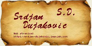 Srđan Dujaković vizit kartica